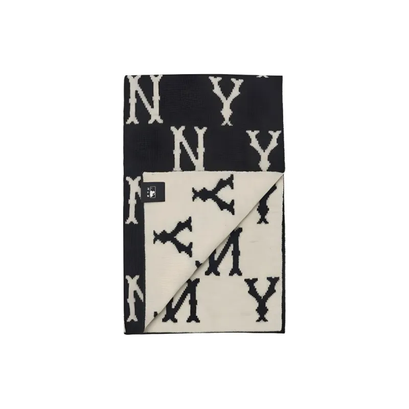 MLB Knit Scarves Unisex Black/White-3