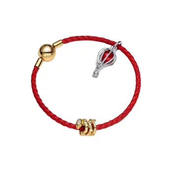 Pandora Glass Synthetic Cubic Zirconia Bracelets Women's Red