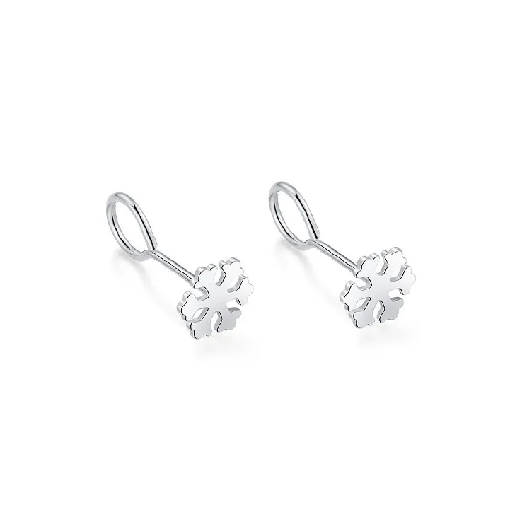 D.K.X 999 Fine Silver Stud Earrings Women's-4