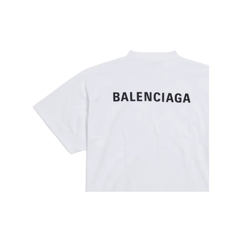 Balenciaga Logo Embroidered Mockneck T Shirt-4