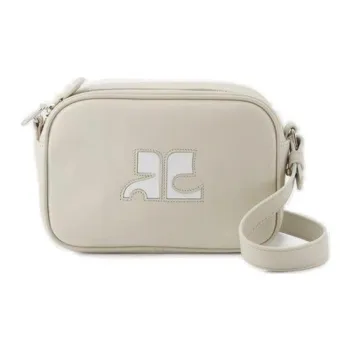 COURREGES Leather Shoulder Bag, Crossbody Bag Regular Women's Gray