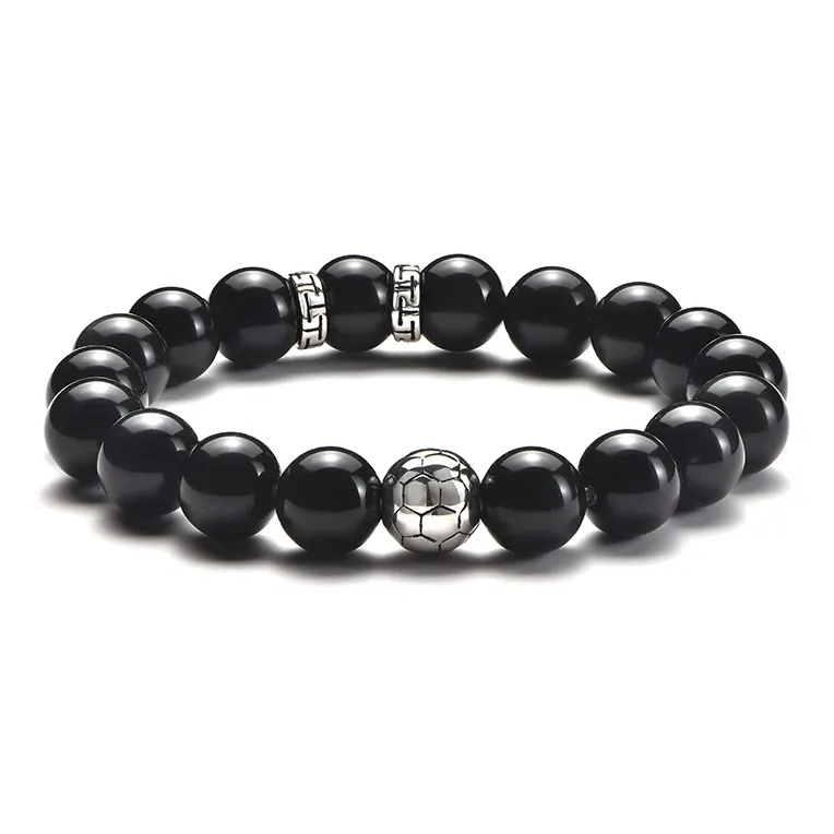 IDEAGEMER Obsidian Bracelets Men's-0