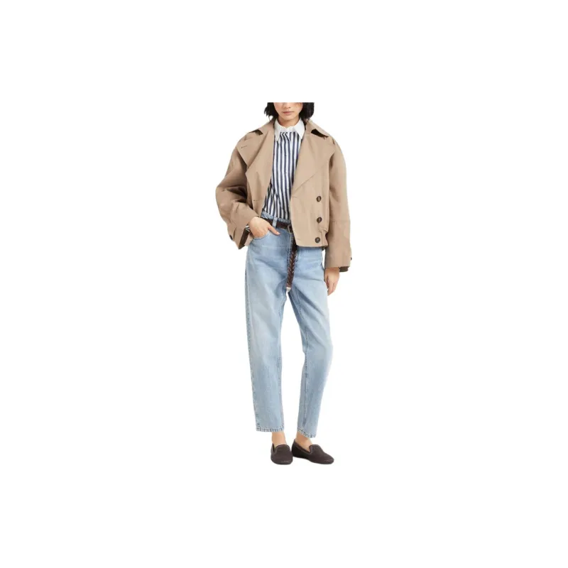 Brunello Cucinelli Monili Embellished Denim Baggy Tapered Jeans-1