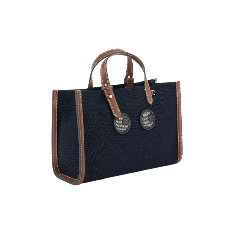 Anya Hindmarch Cotton Tote Bag, Shopping Bag, Shoulder Bag, Handbag Mini Unisex Marine Blue-2