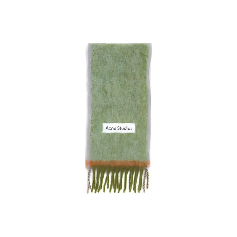 Acne Studios Logo appliqué Contrasting trim Scarf-0