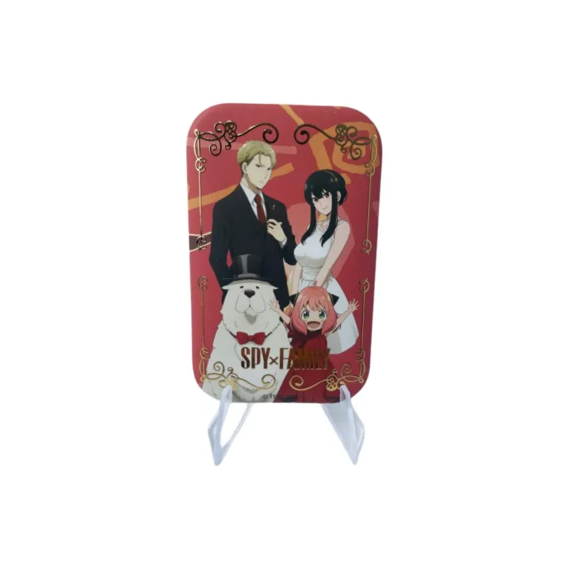Gu Niang Anya Forger Loid Forger Yor Forger Bond Forger SPY X FAMILY Gold Foil Square Badges-3