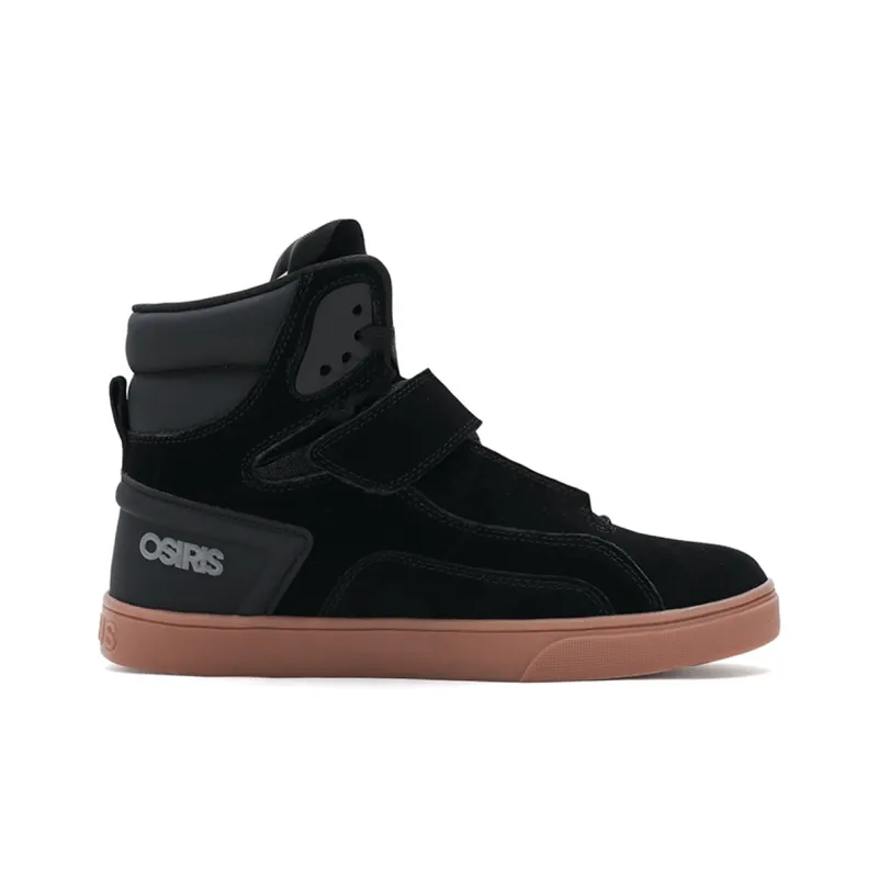 OSIRIS Coverage Slip Resistant Cushioning Wear Resistant Support High Top Skateboard Shoes Unisex Black-1