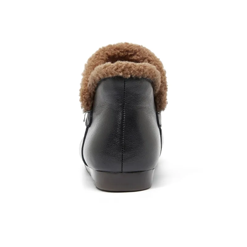 OULISASI Ankle Boots Women's Brown/Black-7