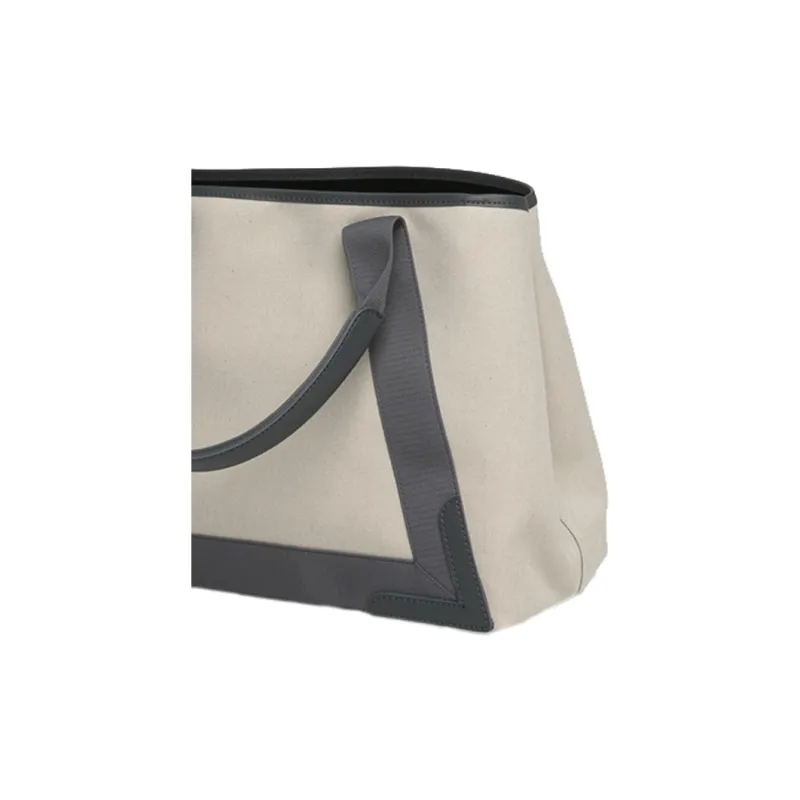 Balenciaga Coated Canvas With Calfskin Tote Bag, Shopping Bag, Handbag, Shoulder Bag Women's Natural & Gray-4