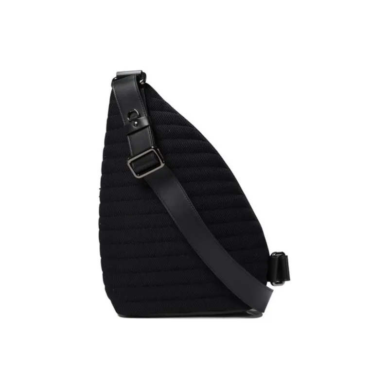 CL LUBOTING Leather Sling Bag Men's Black-2