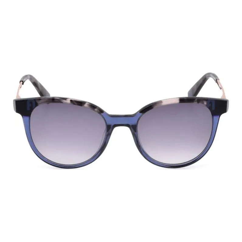 Furla Acetate Oval Sunglasses Unisex Blue-1