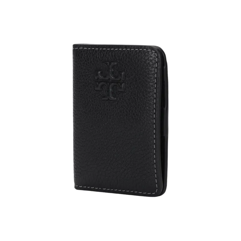 TORY BURCH Thea Cow Leather Card Holder Women's Black-1