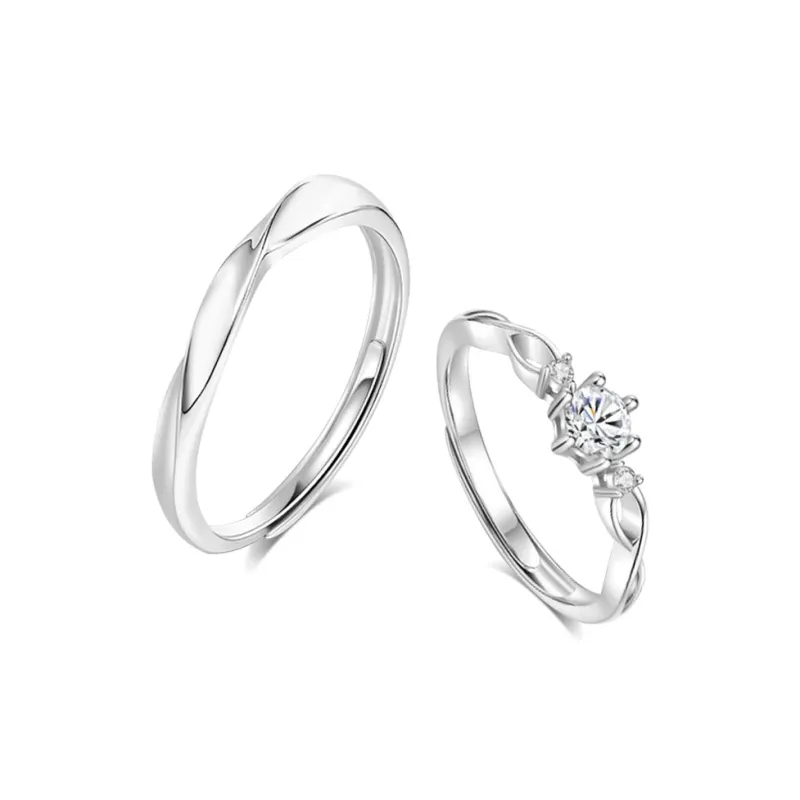 BLANK IN BLANK Sterling Silver Rings Unisex Girlfriend Anniversary Birthday Box-0