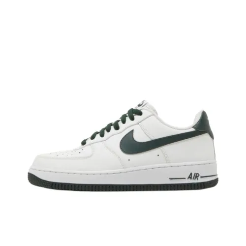 Nike Air force 1 Anti-Slip Wear-Resistant Low-Top Skateboard Shoes Men's White Green