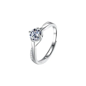 FEENG X S925 Silver D Color Moissanite Rings Women's
