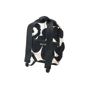 Marimekko Cotton Backpack Unisex Black & Gray White