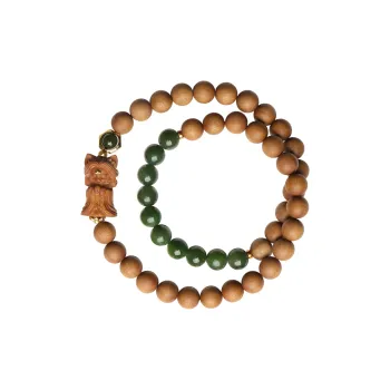 Moon Seal Hundred Rivers Laoshan Sandalwood Bracelets Unisex