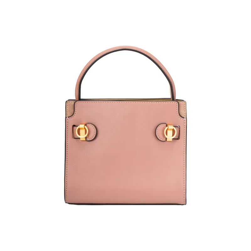 TORY BURCH Lee Radziwill Calfskin Shoulder Bag Crossbody Bag Handbag Mini Women's Pink-2
