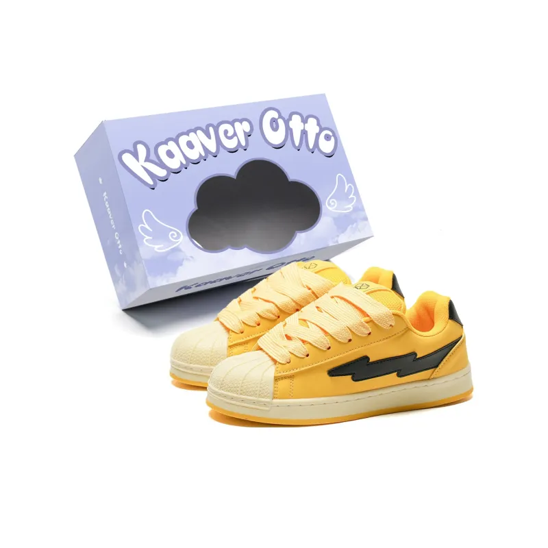KAAVER OTTO Wear-Resistant Lightweight Breathable Support Height Increasing Low-Top Skateboard Shoes Unisex Box-12