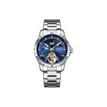 Lee Wrist Watch Mechanical Movement Steel Strap Black Dial Men's Watches Festival Classic Box
