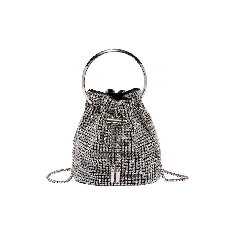 H YXIANG Cow Leather Bucket Bags Handbags Women's Black-0