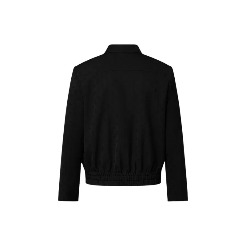 LOUIS VUITTON Monogram Jacquard Wool Jet Pocket Blouson-1
