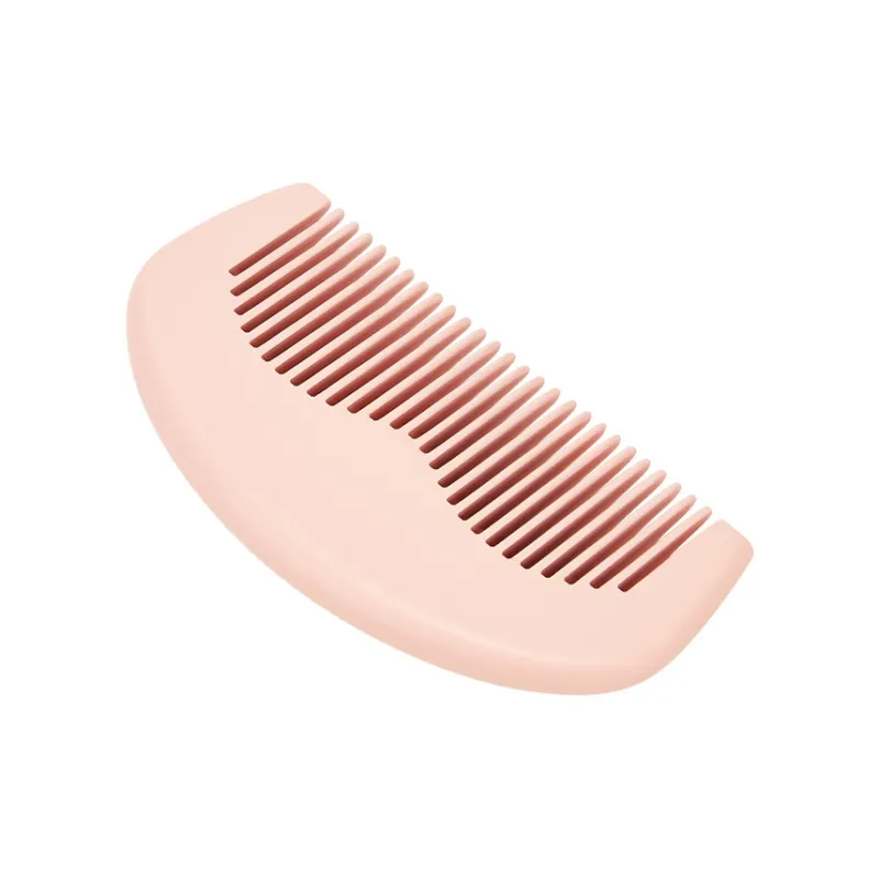 Shame Pink Peachwood Comb, Natural Wooden Comb With Storage Bag, Adorable Moon Comb Hairdressing Tools Massage-2