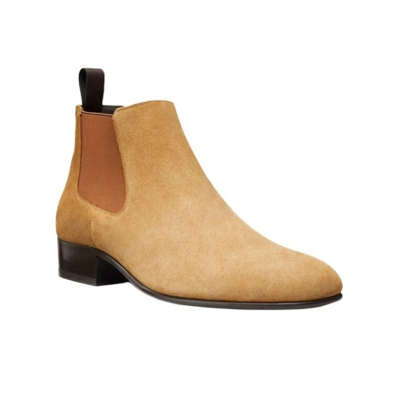 Stuart Weitzman/SW Adwin Chelsea Boots Men's Tan-2