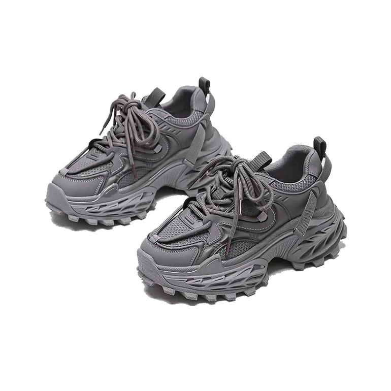 WOOS BOBO Cushioning Coverage Lightweight Height Increasing Low Top Chunky Sneakers Women's-7