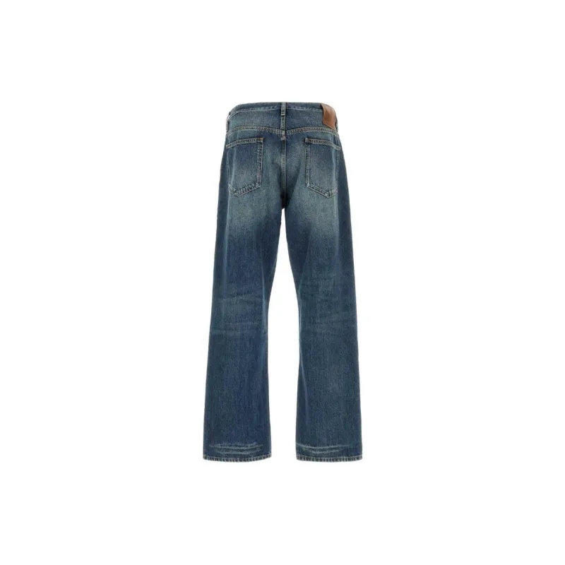 Valentino Logo Patch Straight Leg Jeans-1