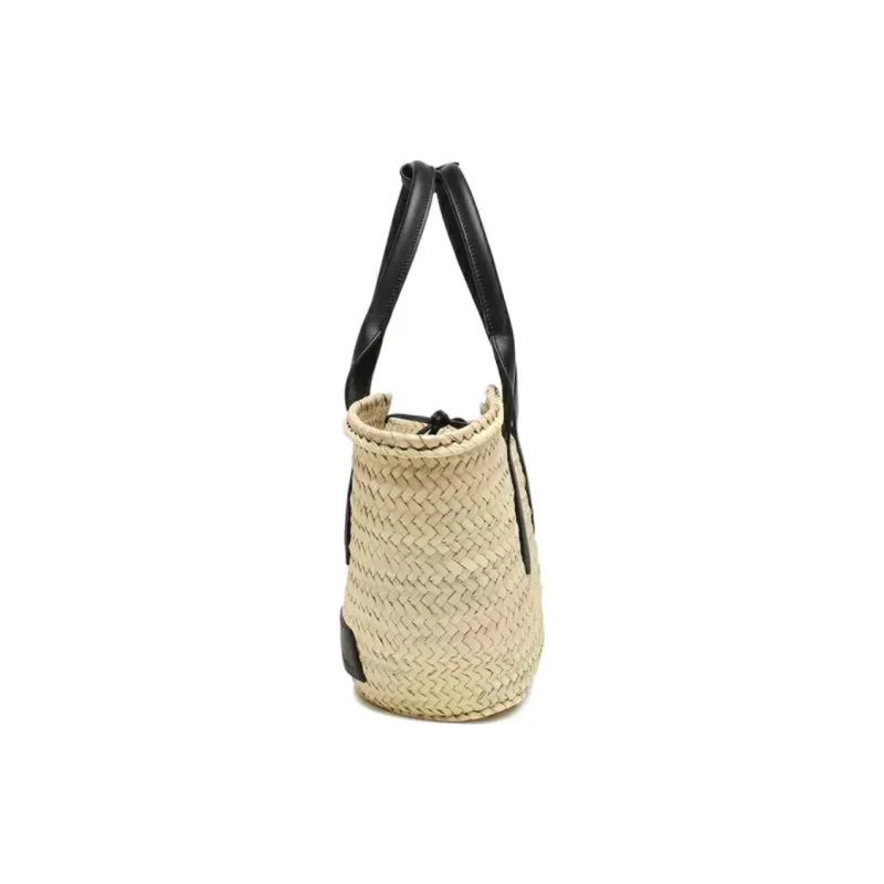 J&M Raffia Handbag Unisex Beige Yellow-2
