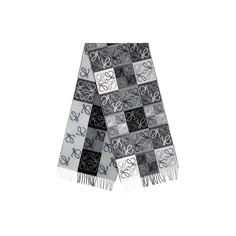 LOEWE Knit Scarves Women's Gray-2