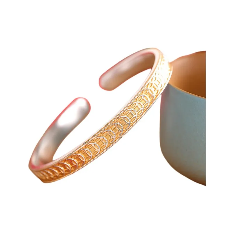 LIUXIN 999 Fine Silver Bangles Women's-1