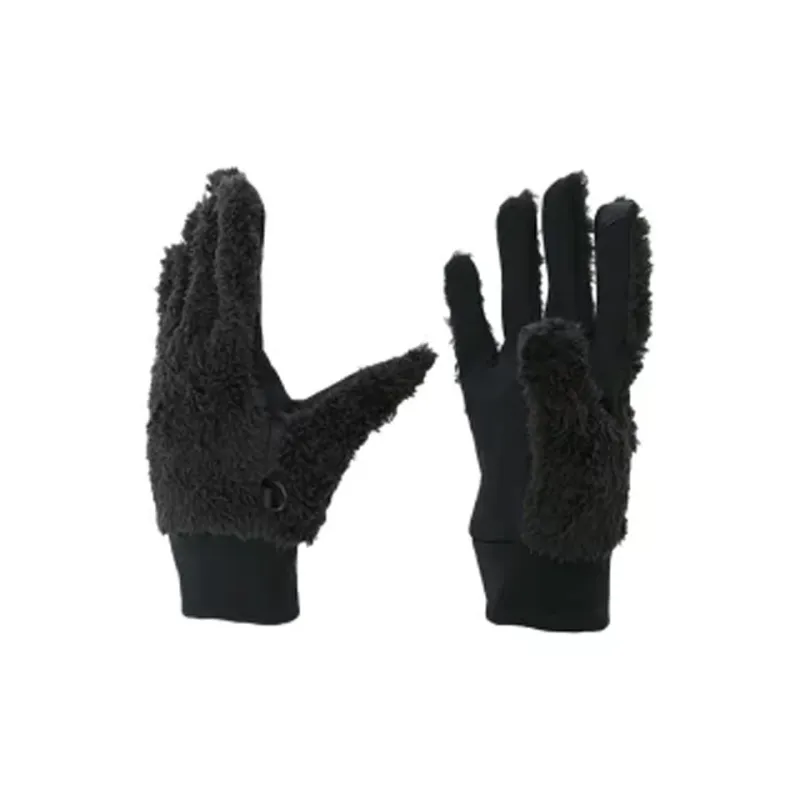 Columbia Polyester Leather Knit Gloves Unisex Black-0