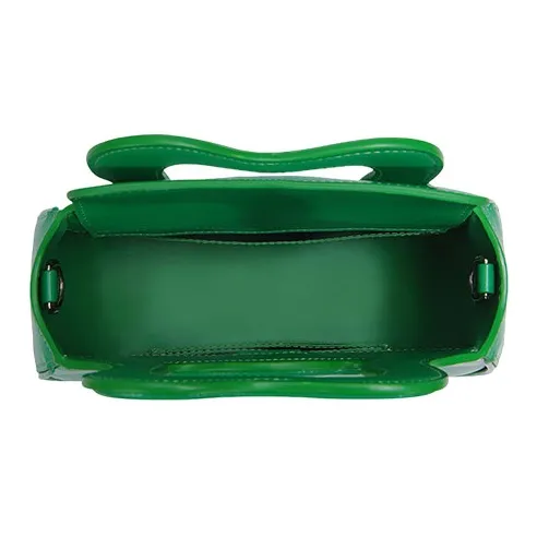 NUCELLE PU Shoulder Bag, Handbag Trumpets Women's Bamboo Green-3