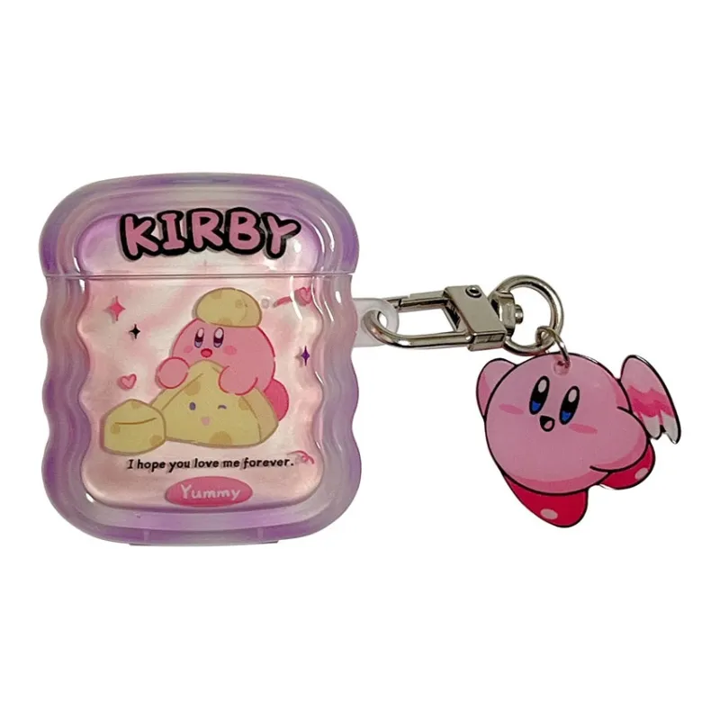Baohuguang Compatible With AirPods 1/2/3 TPU Cartoon Cute Pink Kirby Creative Fully Enclosed Protection Headphone Cases-2