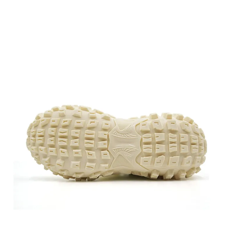 Hong Kong Meng Chunky Sneakers Unisex Low Top Beige-6