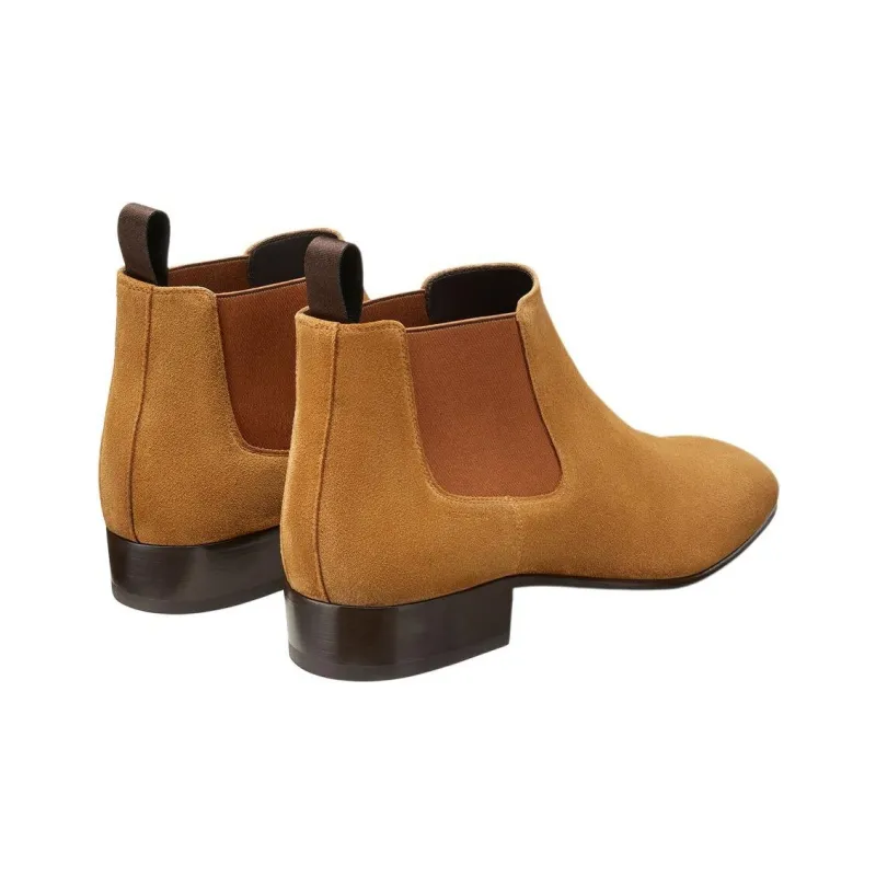 Stuart Weitzman/SW Adwin Chelsea Boots Men's Tan-4