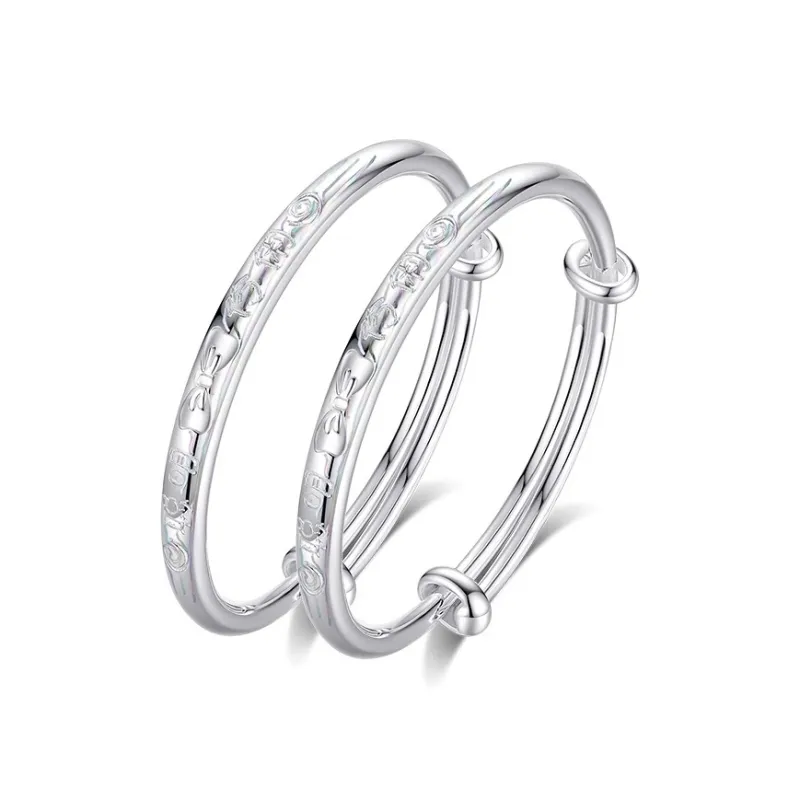 MIAOYINGE 999 Fine Silver Bangles Women's-0