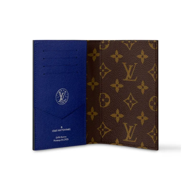 LOUIS VUITTON Passport Cover Damier Heritage Blue/Green-3