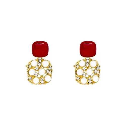 Tong Tong Rabbit Flash Diamond Resin Earrings Women's