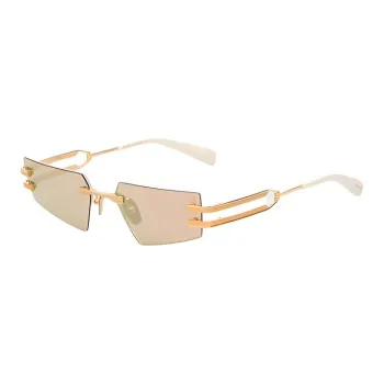 BALMAIN Titanium Polyamide Irregular Shape Sunglasses Women's Gold