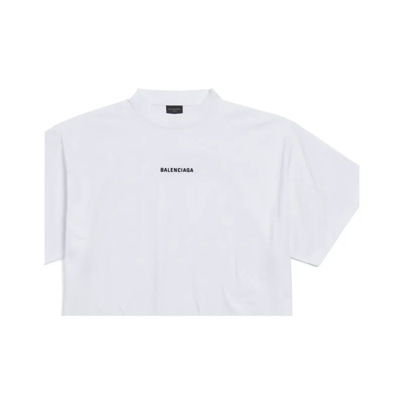 Balenciaga Logo Embroidered Mockneck T Shirt-2