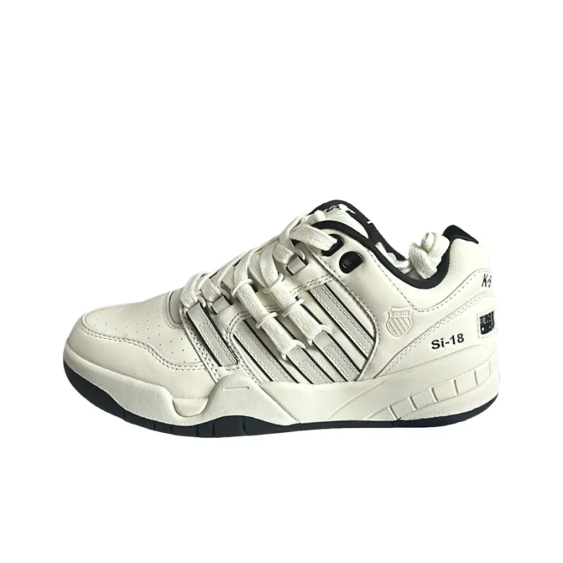 KSWISS Si 18 Anti Slip Wear Resistant Low Top Skateboard Shoes Women's White-0