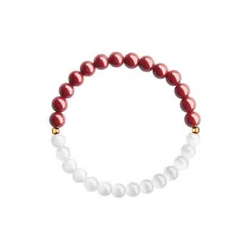 Strange Snow Reconstructed Cinnabar Bracelets Unisex