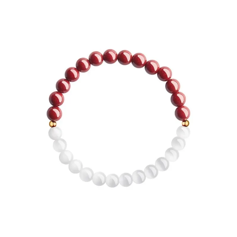 Strange Snow Reconstructed Cinnabar Bracelets Unisex-0