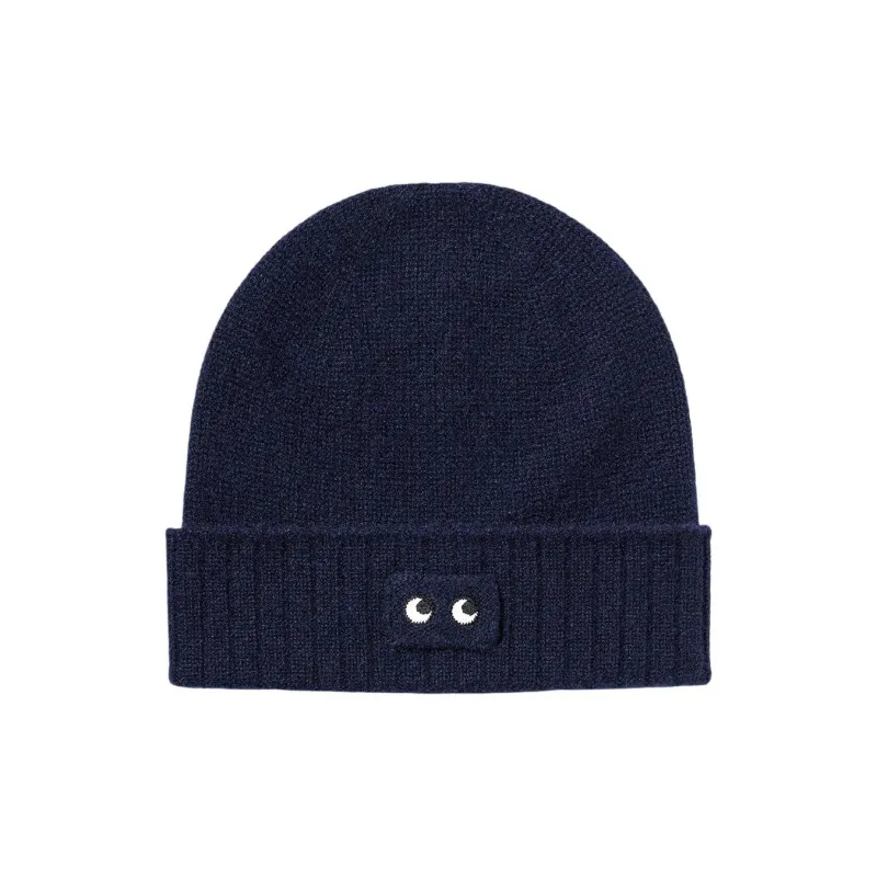 UNIQLO Knitted Fabric Cashmere Beanies Unisex Multicolor-4