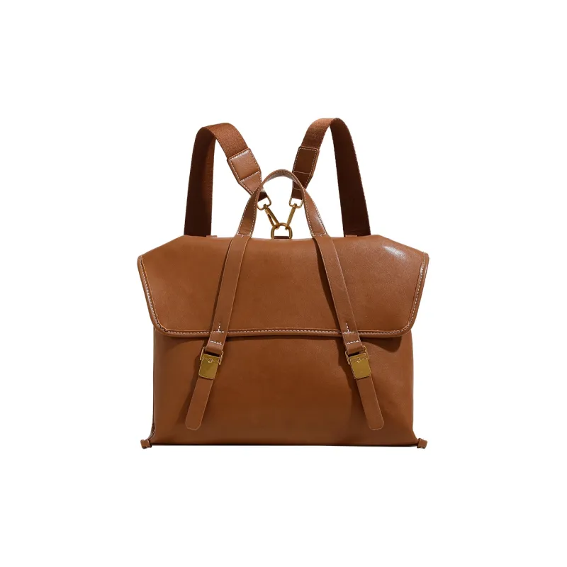 H YXIANG Cow Leather Backpack Women's Multicolor-0