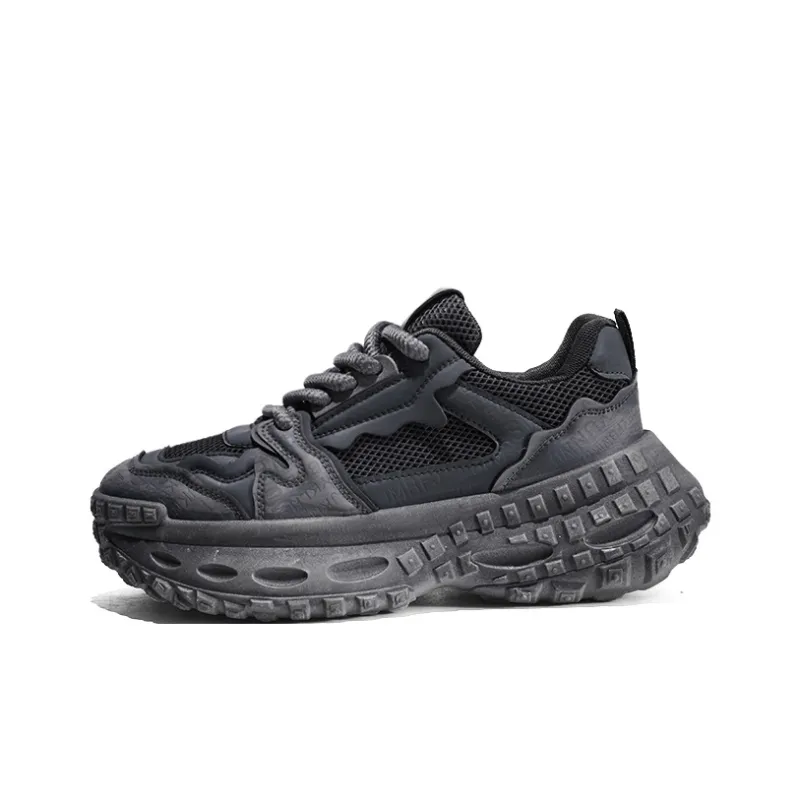 RENBEN Anti Slip And Wear Resistant Height Increasing Low Top Chunky Sneakers Men's-0