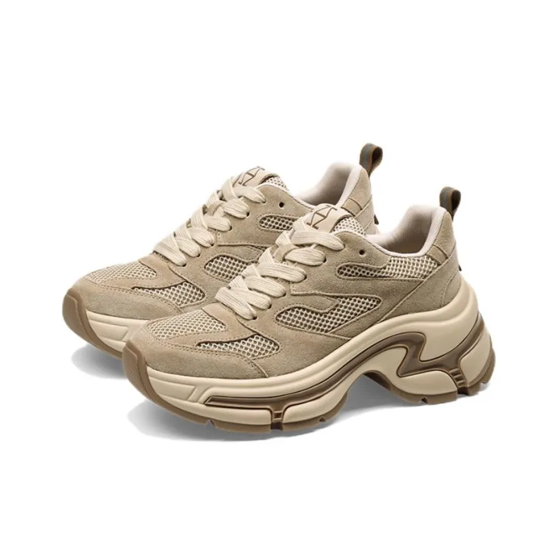 ZSAZSAZSU Comfort Zone Low-Top Chunky Sneakers Women's Apricot-2